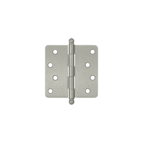 S44R415-BT 1/4 Radius Ball Tip Door Hinge Brushed Nickel, 10PK